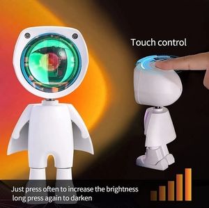 Astronaut LED Spaceman Rainbow Sunset Light